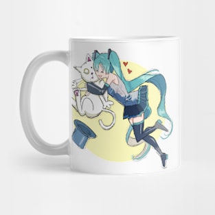 Hatsune Miku and cat Mug